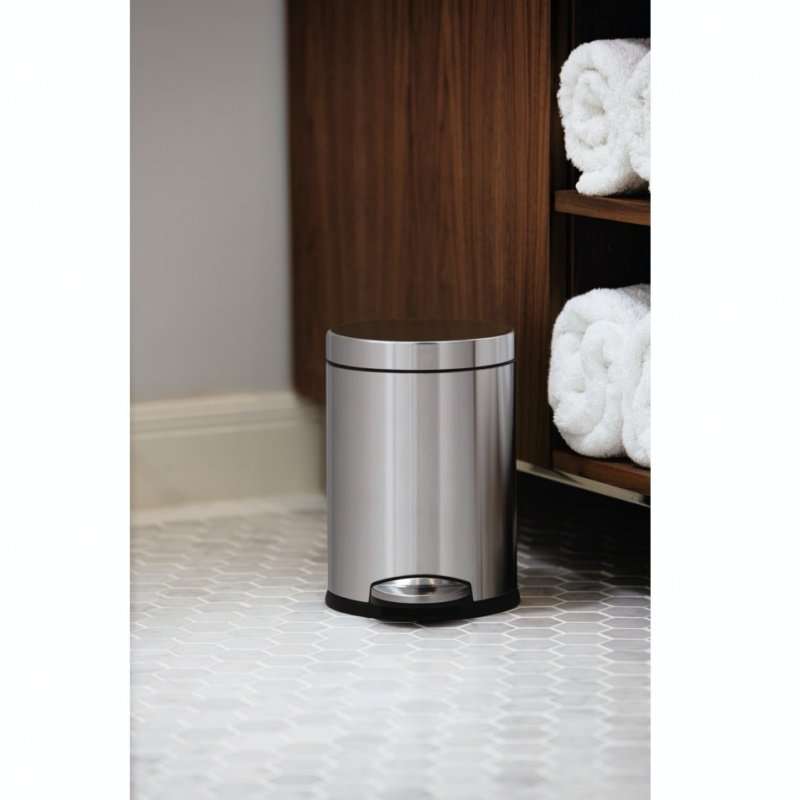 4 4.5L Mini Round Pedal Bin-Steel