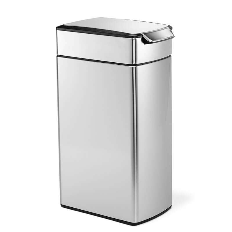 simplehuman Slim Touch-Bar Bin 40L, Stainless Steel