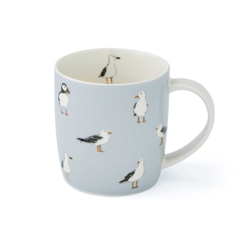 Cooksmart Coastal Birds Barrel Mug, Base Motif