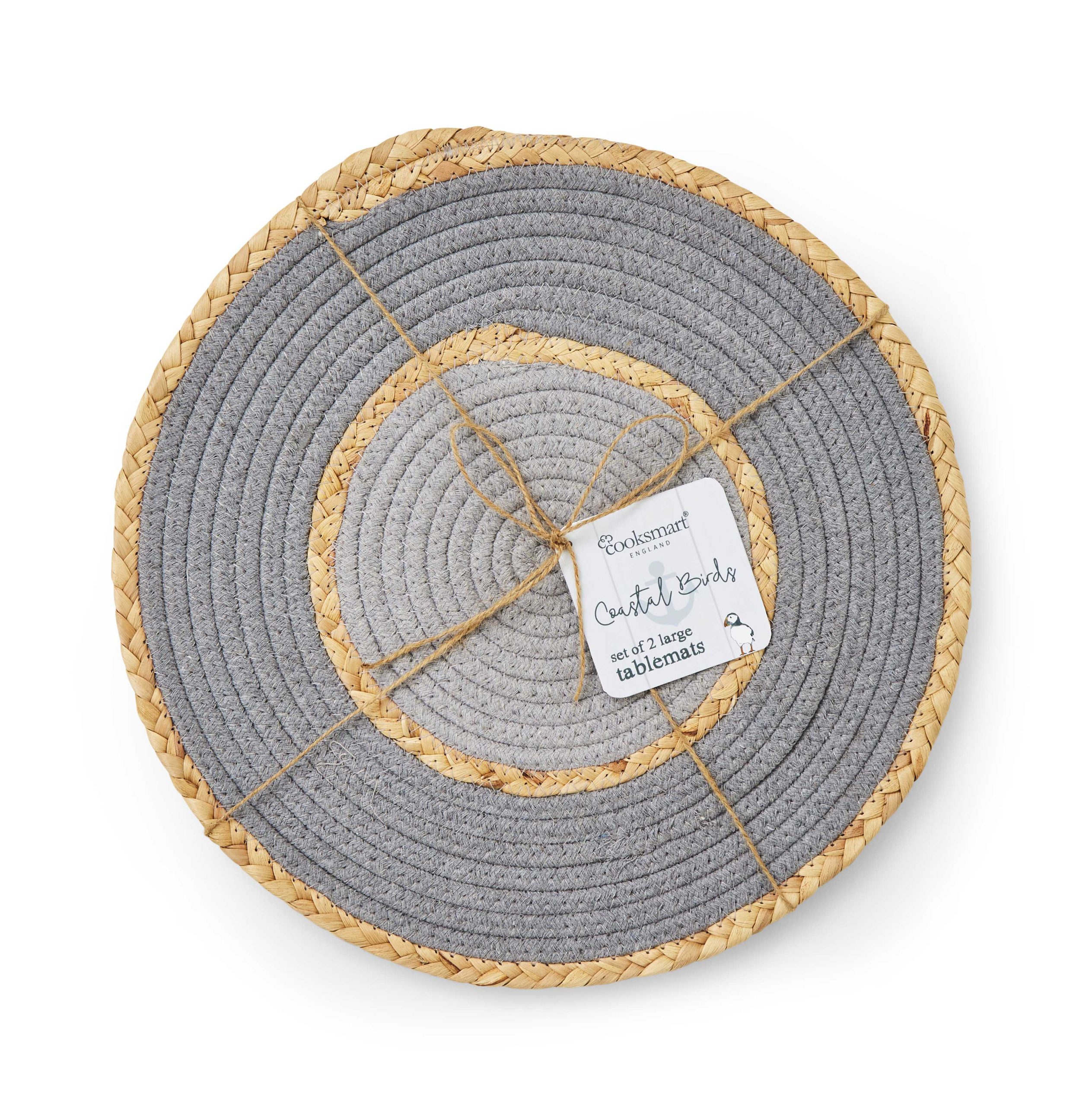 Cooksmart Large Tablemat 2 Pack 2624 1 Cooksmart Coastal Birds Set of 2 Seagrass Tablemats