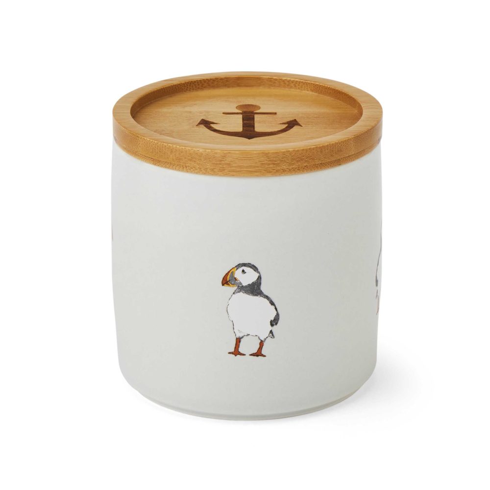 Cooksmart Coastal Birds Ceramic Canister, Small