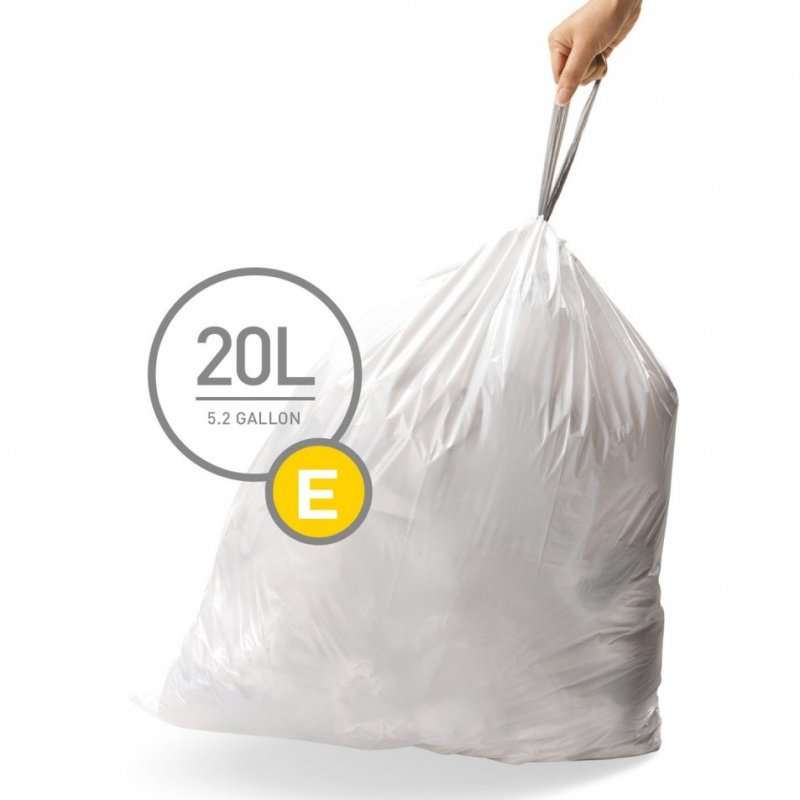simplehuman Custom Fit Liners Code E, Pack of 20