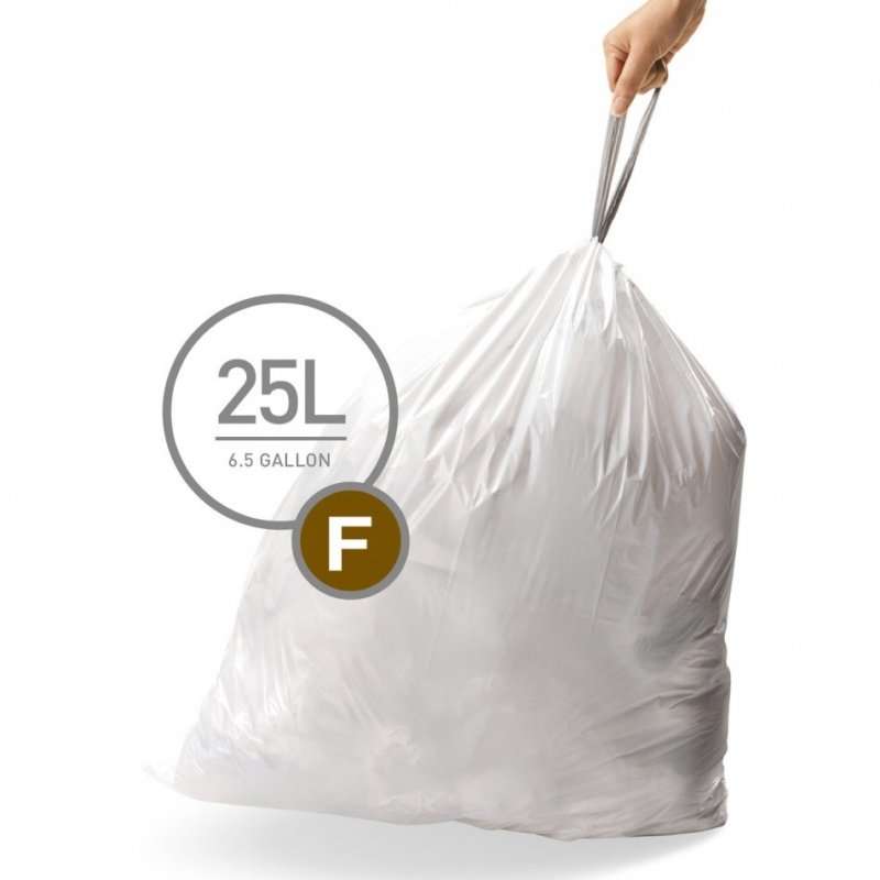simplehuman Custom Fit Liners Code F, 3 Packs of 20