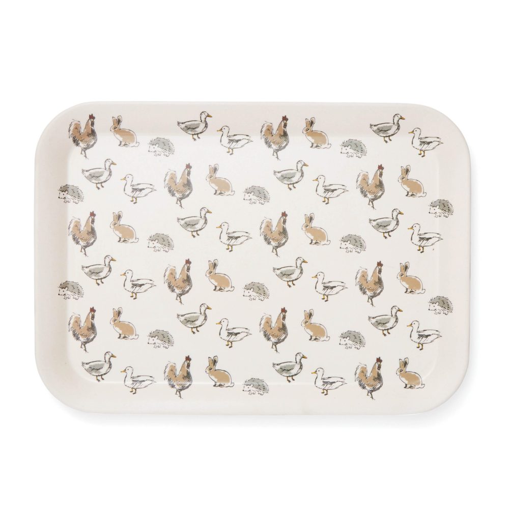 Cooksmart Country Animals Bamboo Large Tray