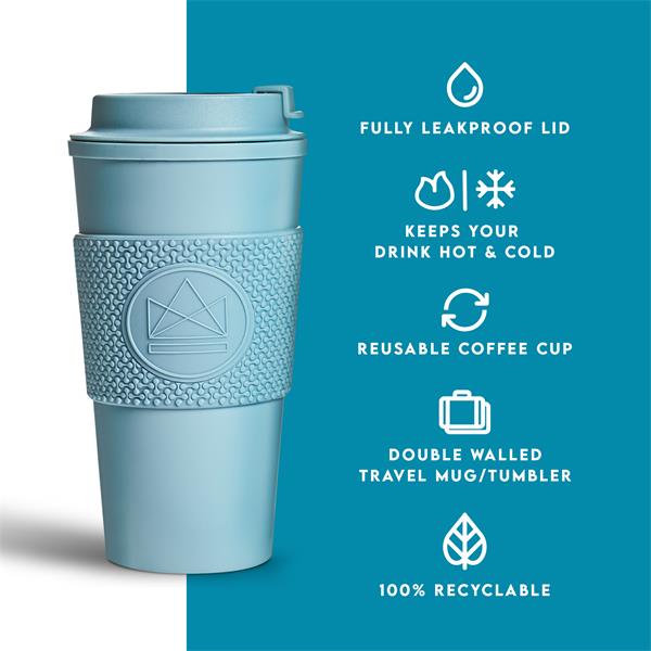 Neon Kactus Double Wall Coffee Cup 20oz, Super Sonic