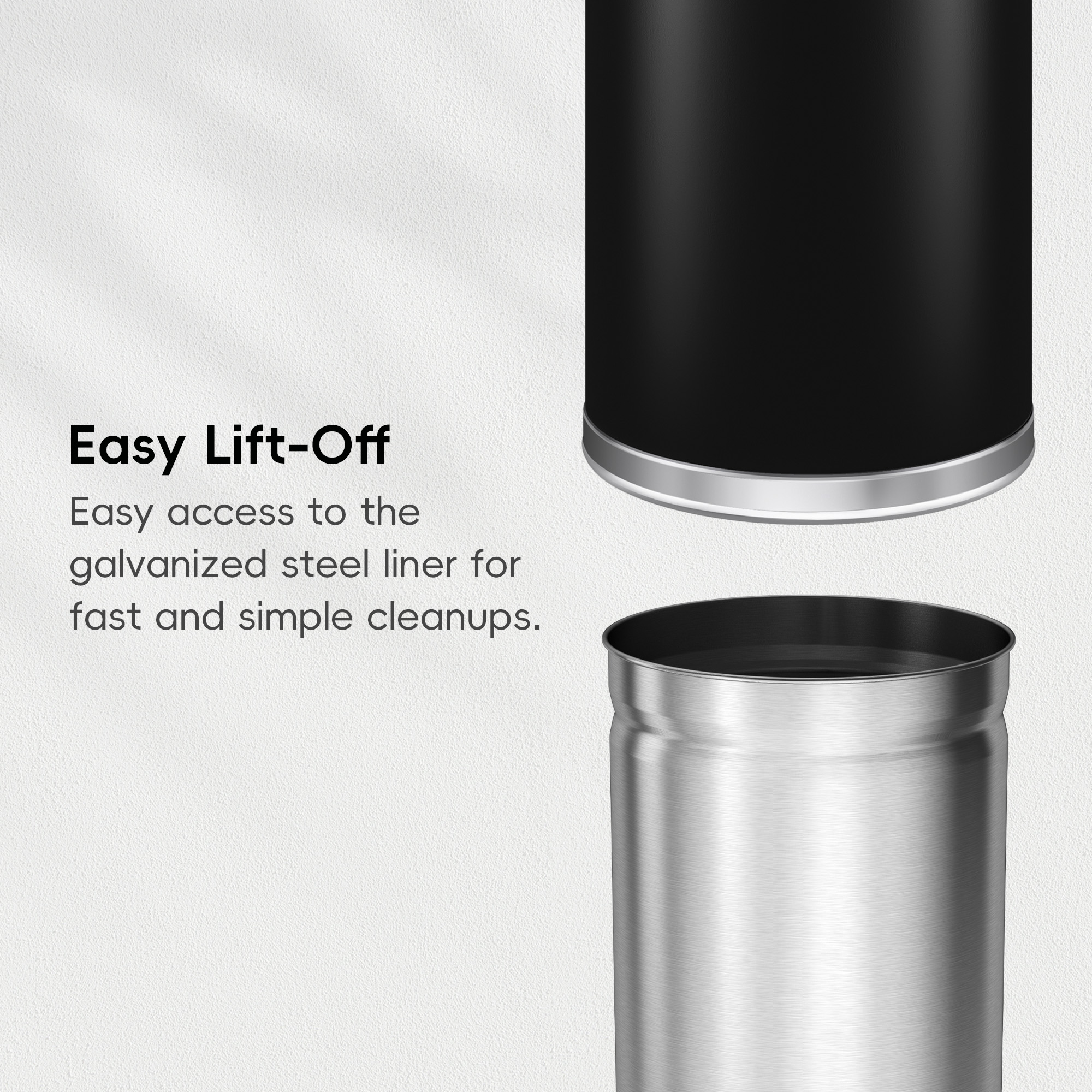 EK9377MT-45L-7 EKO Eternal Commercial Bin 56L, Black