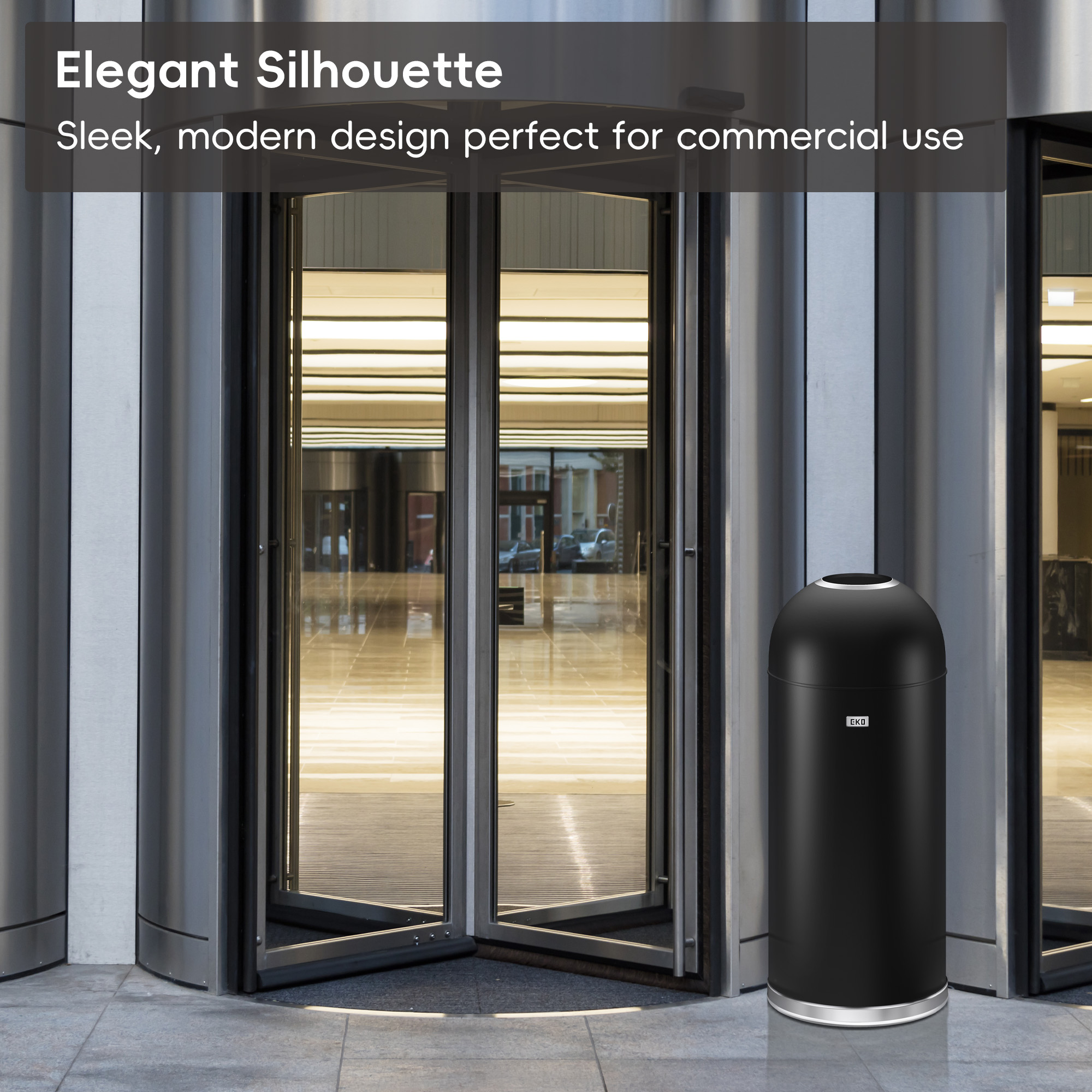 EK9377MT-45L-8 EKO Eternal Commercial Bin 56L, Black