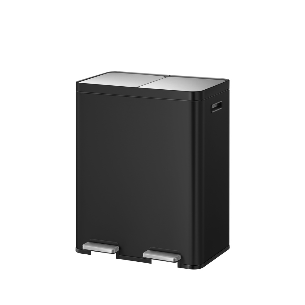 EKO Edison Pedal Bin 30L+30L, Stainless Steel