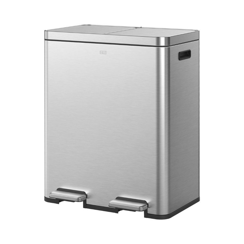 EKO Edison Pedal Bin 30L+30L, Stainless Steel