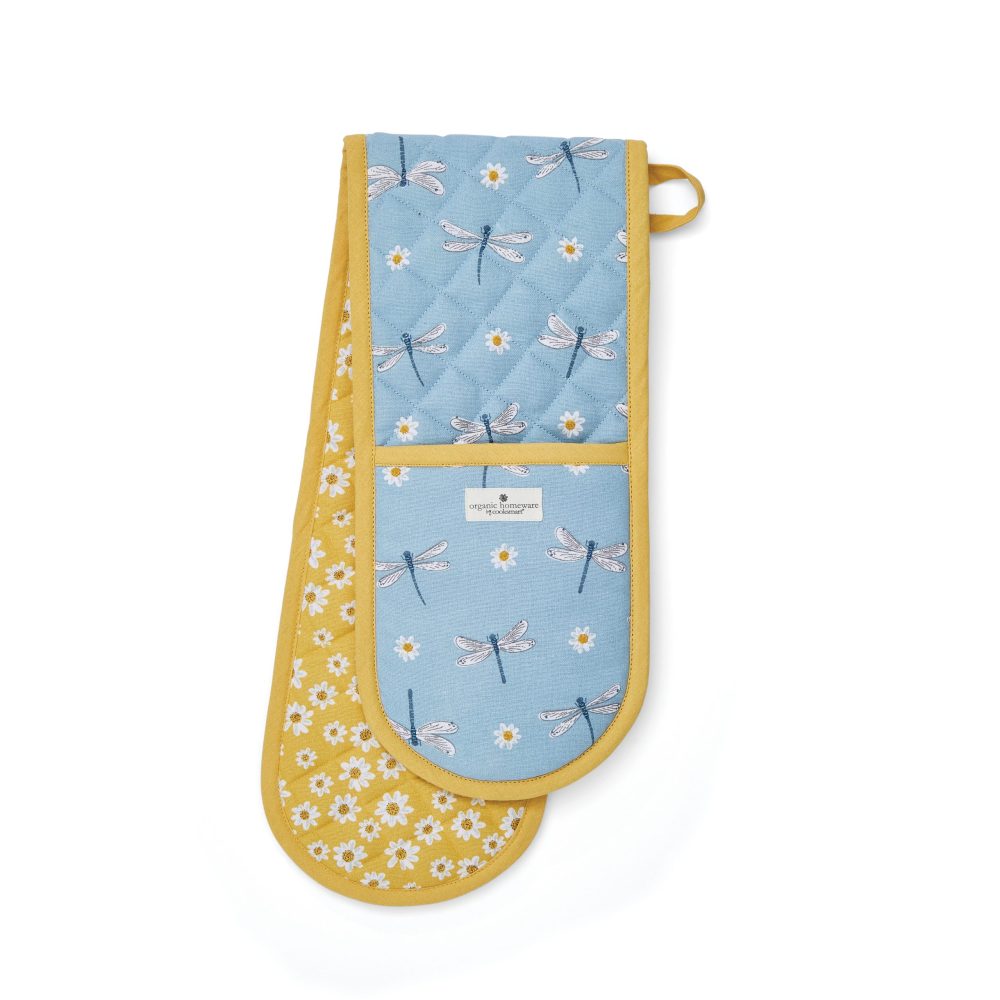 Cooksmart English Meadow Double Oven Glove, Organic Cotton