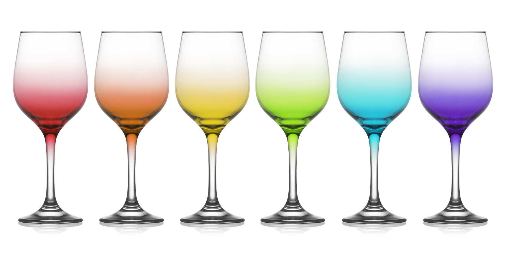 Rinkit Fame Ombre Water Wine Glass 1 LAV Fame Ombre Wine Glass, Box of 6