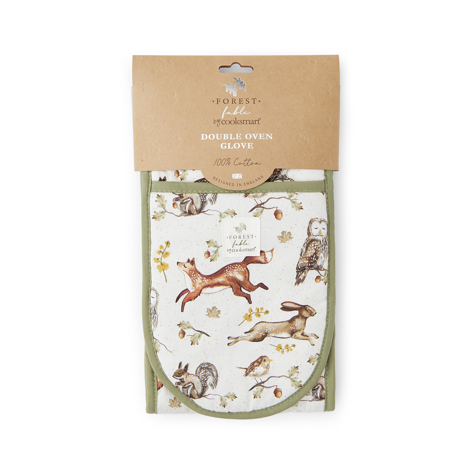 Cooksmart Forest Fable Double Oven Glove 2683 1 Cooksmart Forest Fable Double Oven Glove