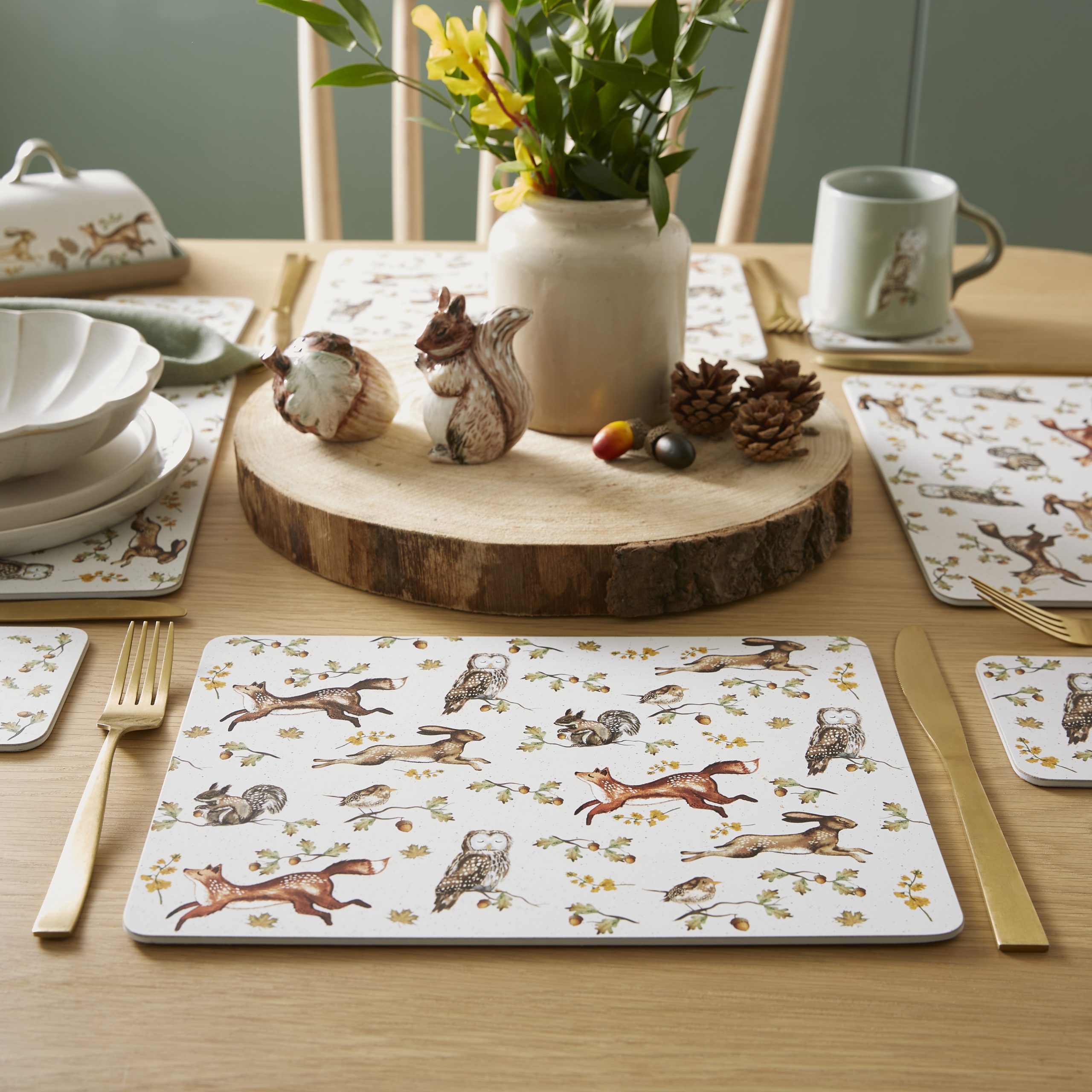 Cooksmart Forest Fable Set of 4 Placemats 2690 1 Cooksmart Forest Fable Set of 4 Placemats