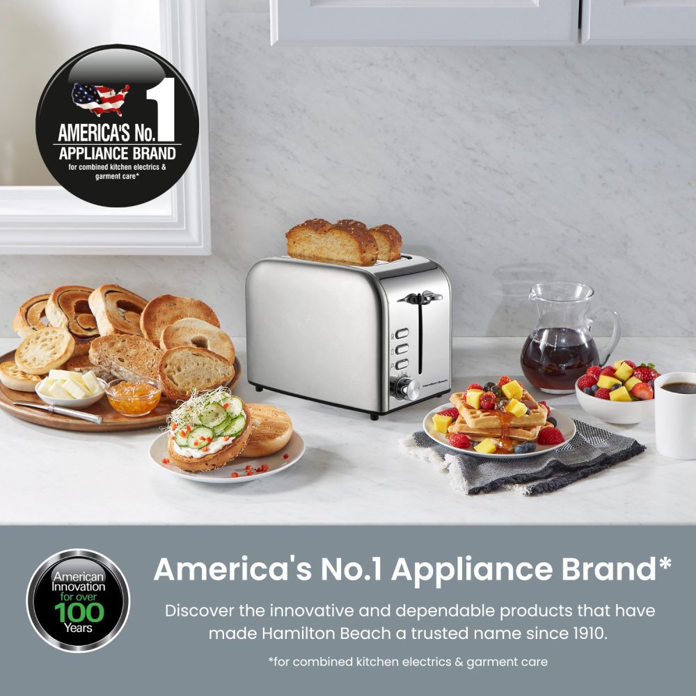 Hamilton Beach 2 Slice Toaster, Stainless Steel