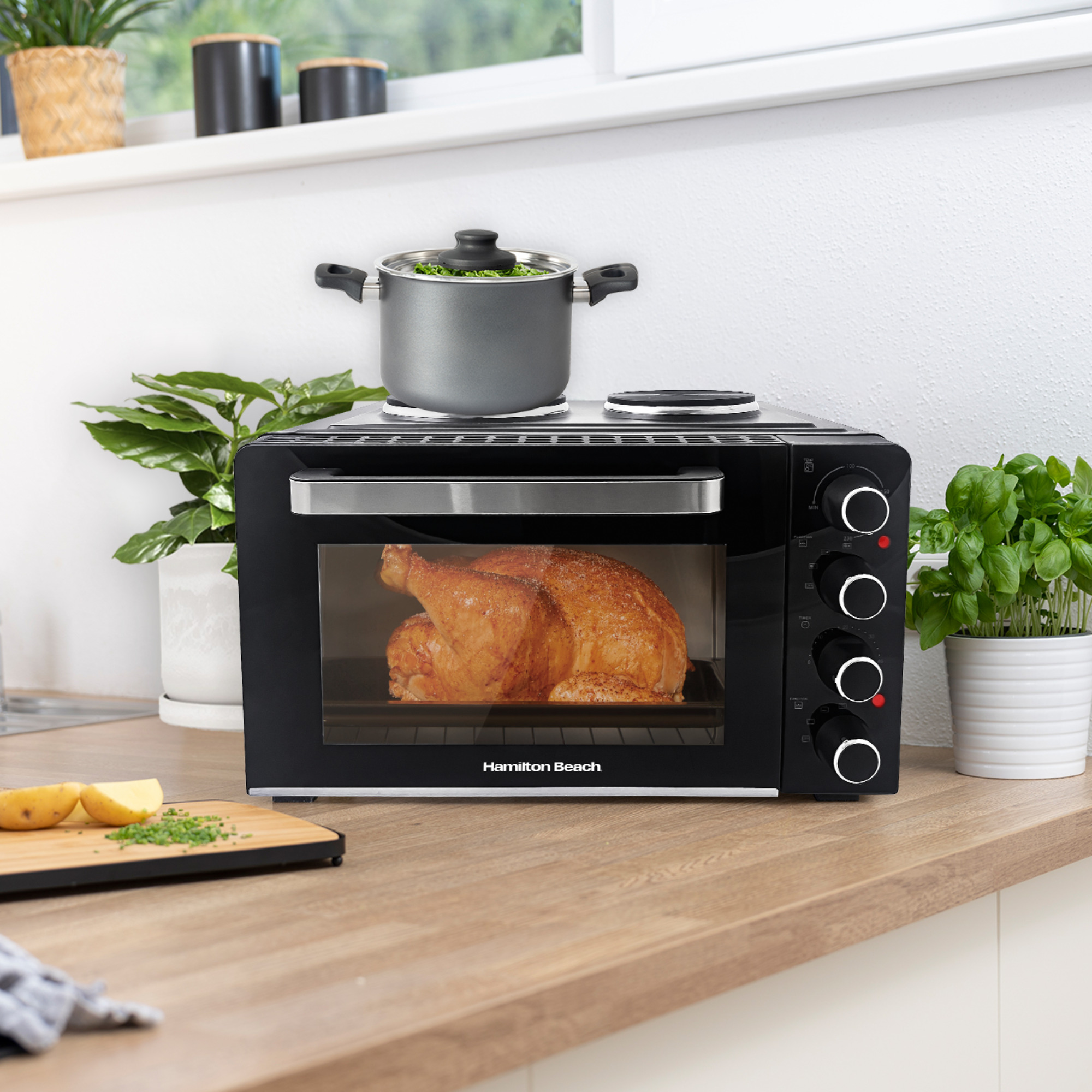HB28HDB Electric Oven with Hotplate