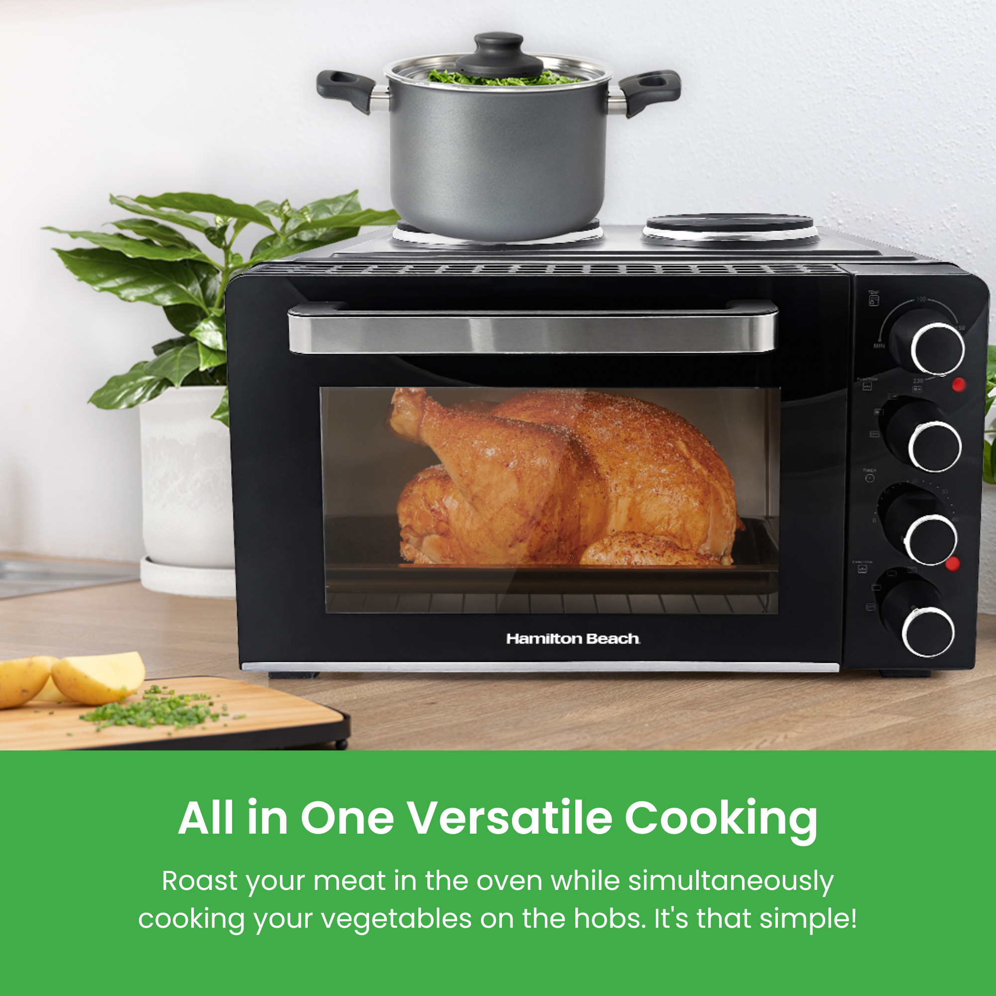 HB28HDB Electric Oven with Hotplate