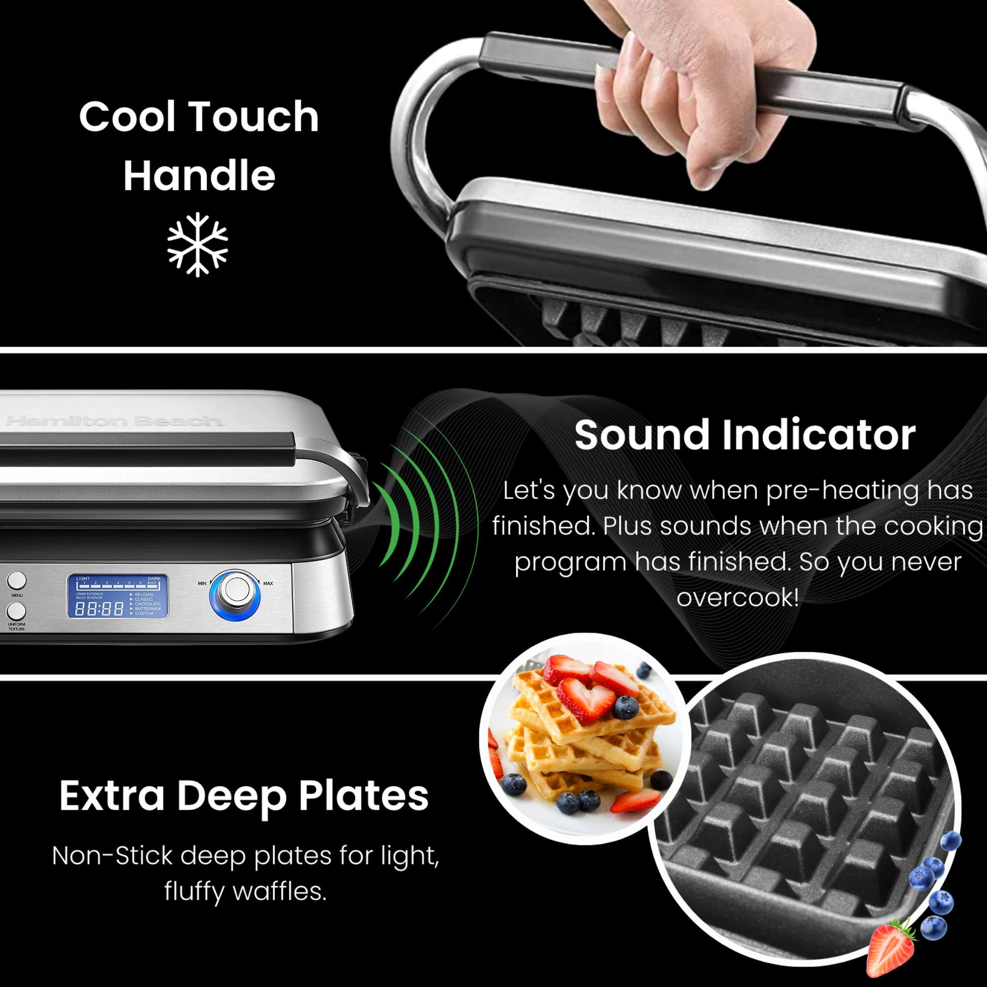 HB5403T Hamilton Beach Pro Smart Waffle Maker