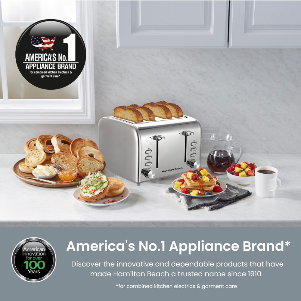 Hamilton Beach 4 Slice Toaster, Stainless Steel