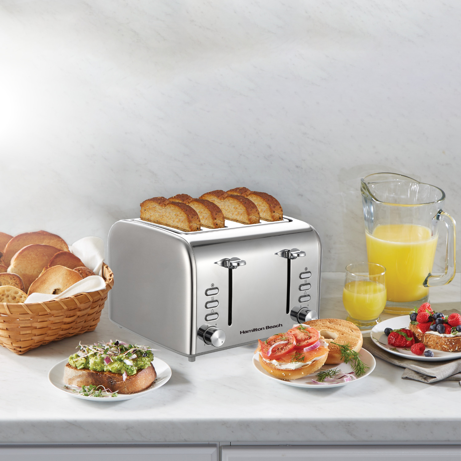 HB5729 Hamilton Beach 4 slice Toaster Stainless Steel 3 HB5729 Hamilton Beach 4 slice Toaster Stainless Steel