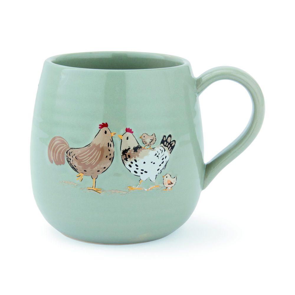 Cooksmart Hen House Lane Belly Mug, Happy Family