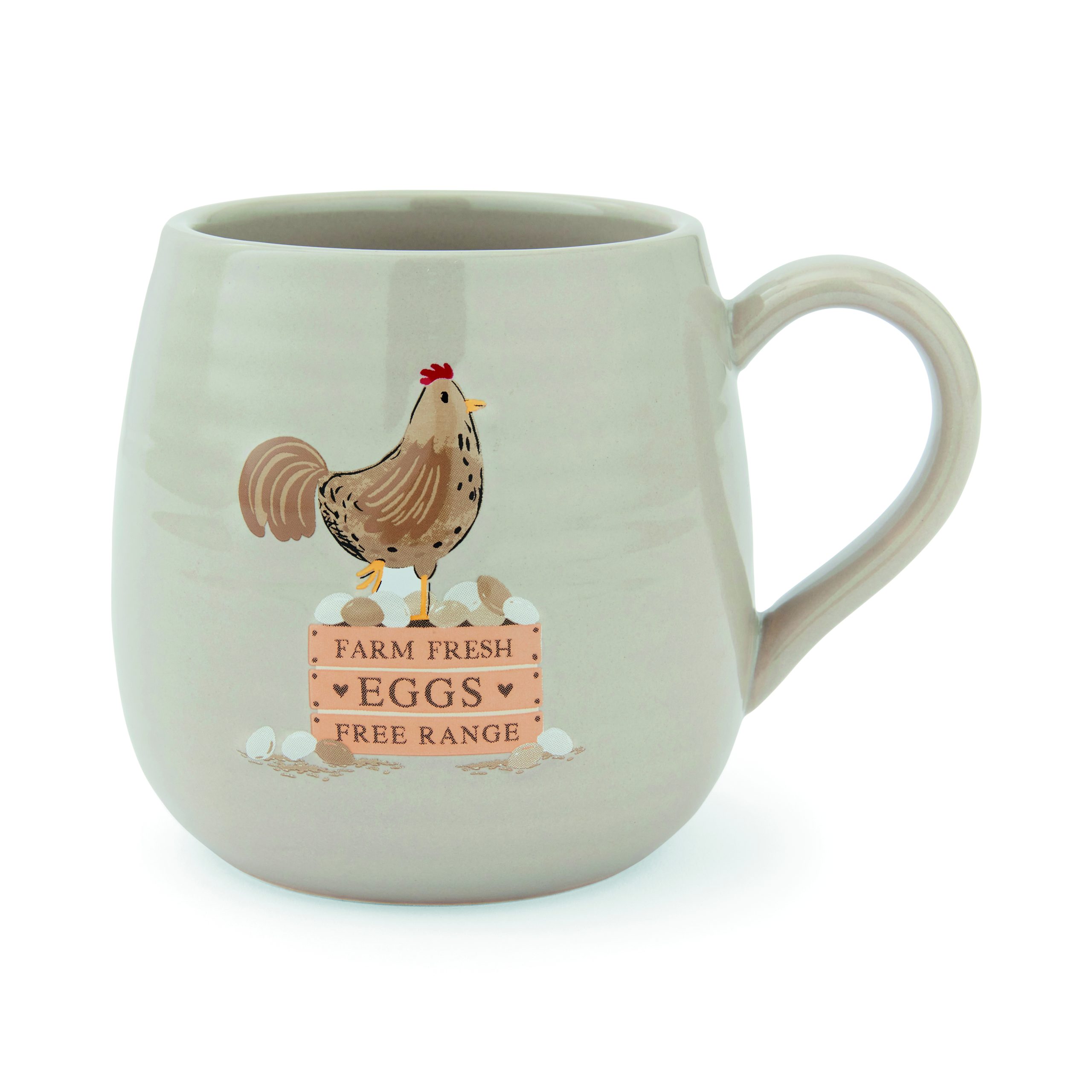 Hen House Lane Belly Mug - Farm Fresh Eggs 2663 1 Cooksmart Hen House Lane Belly Mug, Farm Fresh Eggs