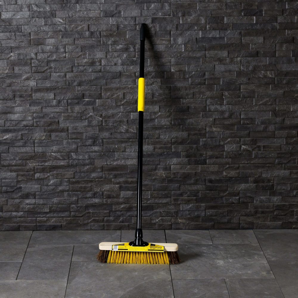 Charles Bentley Bulldozer Heavy Duty Utility Broom with Handle 15 Inch (380mm), Pack of 8