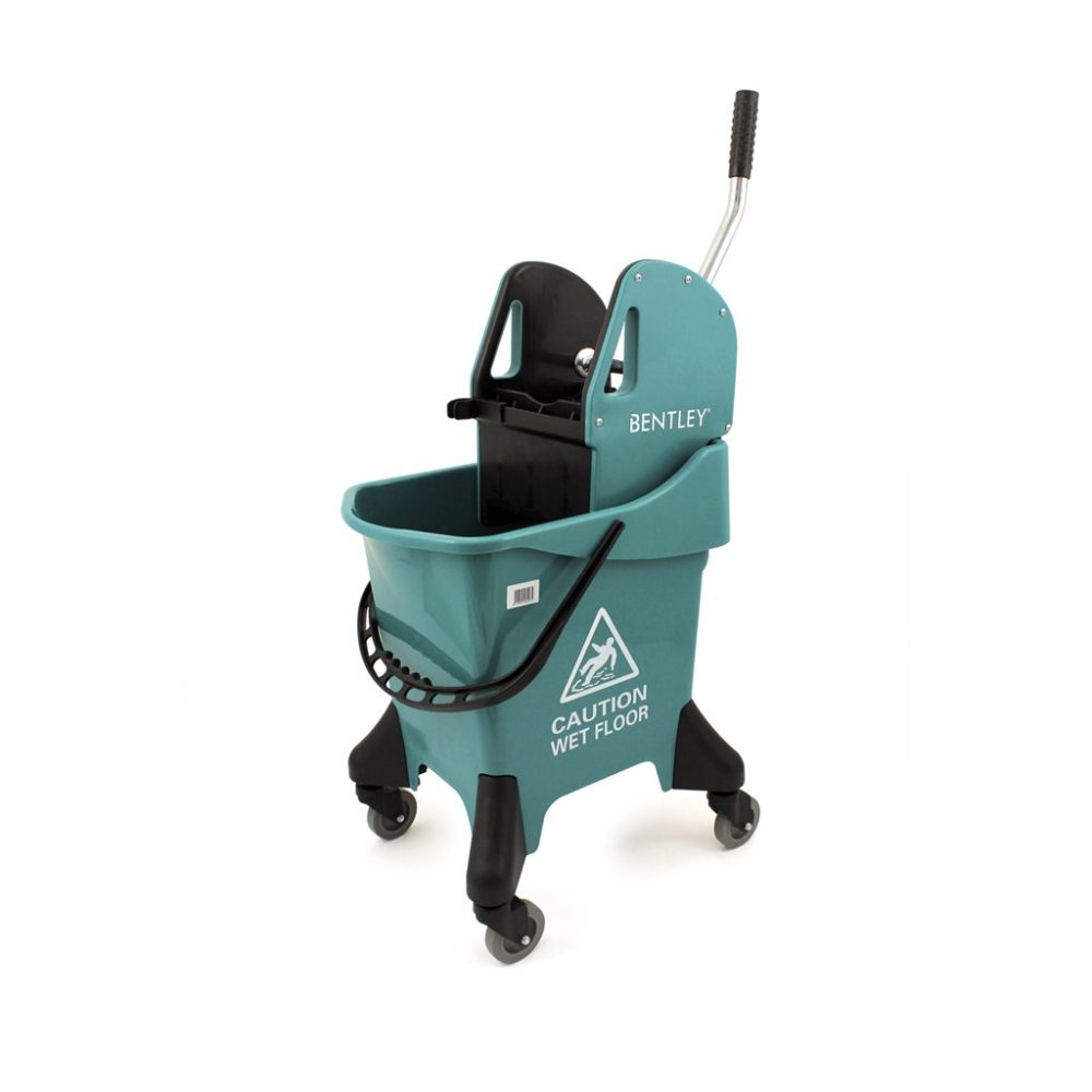Charles Bentley Hygieneer 31 Litre Ergo Mobile Mop Bucket with Wringer, Green
