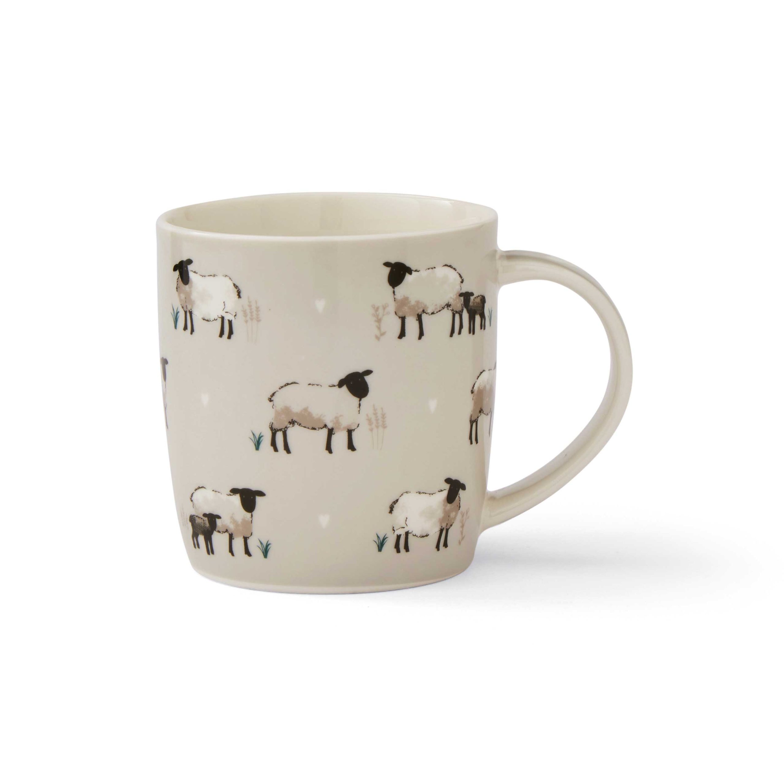 Cooksmart Highland Sheep Barrel Mug - Beige 2620 1 Cooksmart Highland Sheep Barrel Mug, Beige
