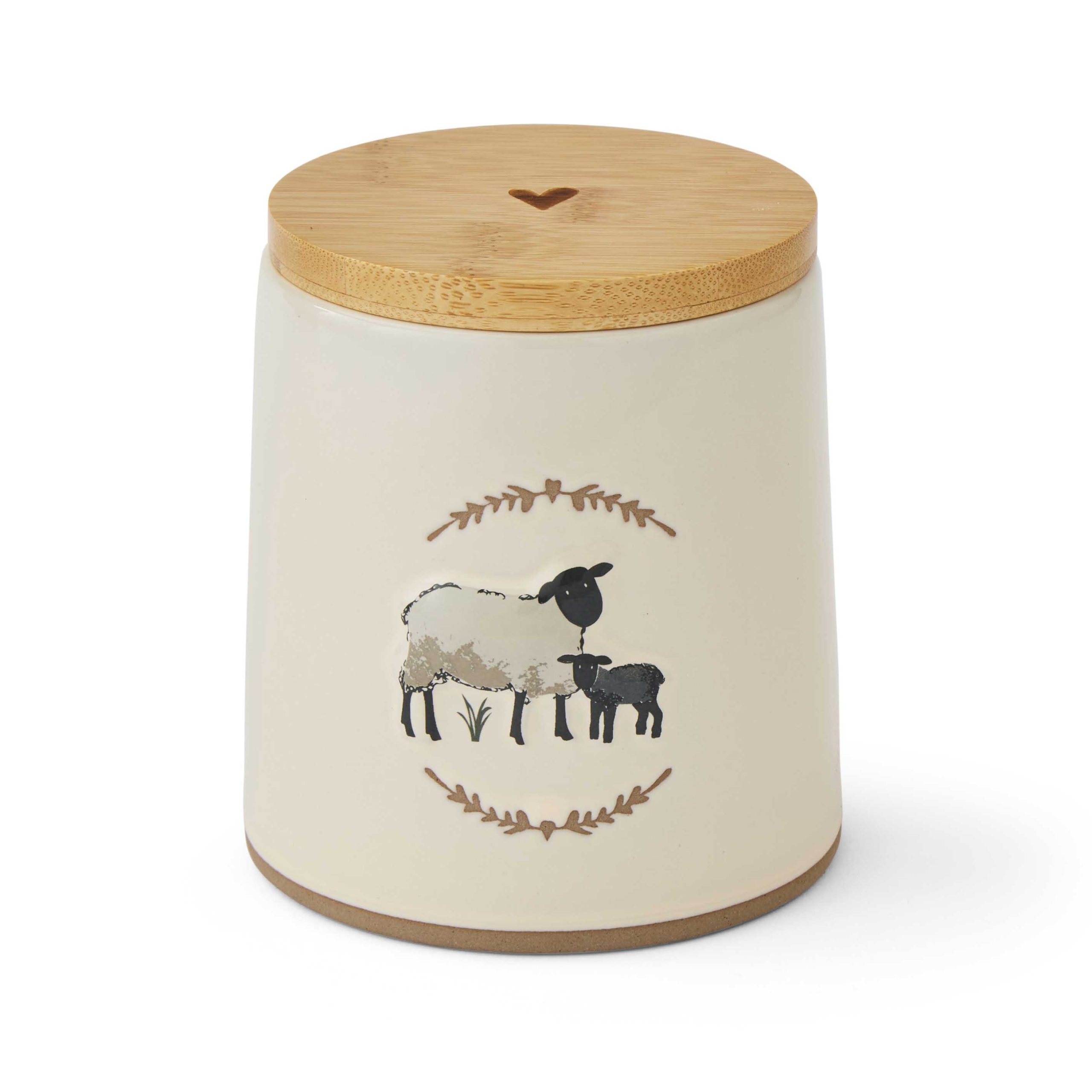 Cooksmart Highland Sheep Ceramic Canister - Beige 2611 1 Cooksmart Highland Sheep Ceramic Canister, Cream