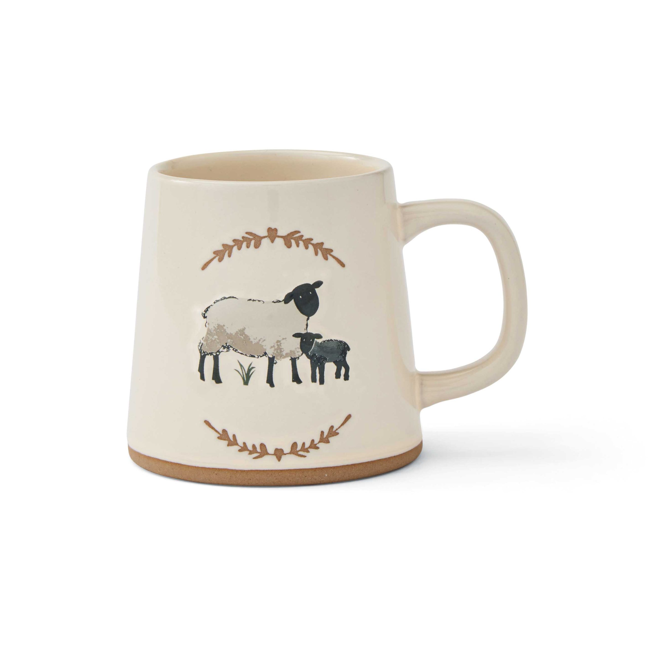 Cooksmart Highland Sheep Conical Mug - Cream 2618 1 Cooksmart Highland Sheep Reverse Conical Mug, Cream