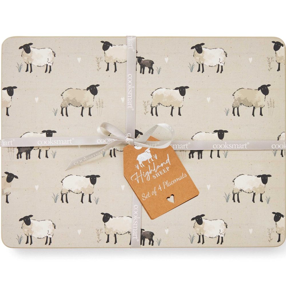 Cooksmart Highland Sheep Set of 4 Placemats