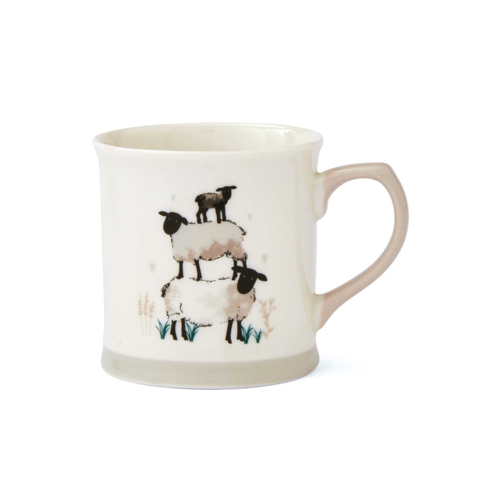 Cooksmart Highland Sheep Tankard Mug, Cream