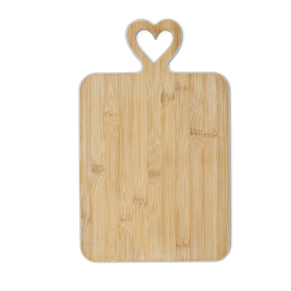 Cooksmart Homestead Bamboo Paddle Board, Heart Cut Out Handle