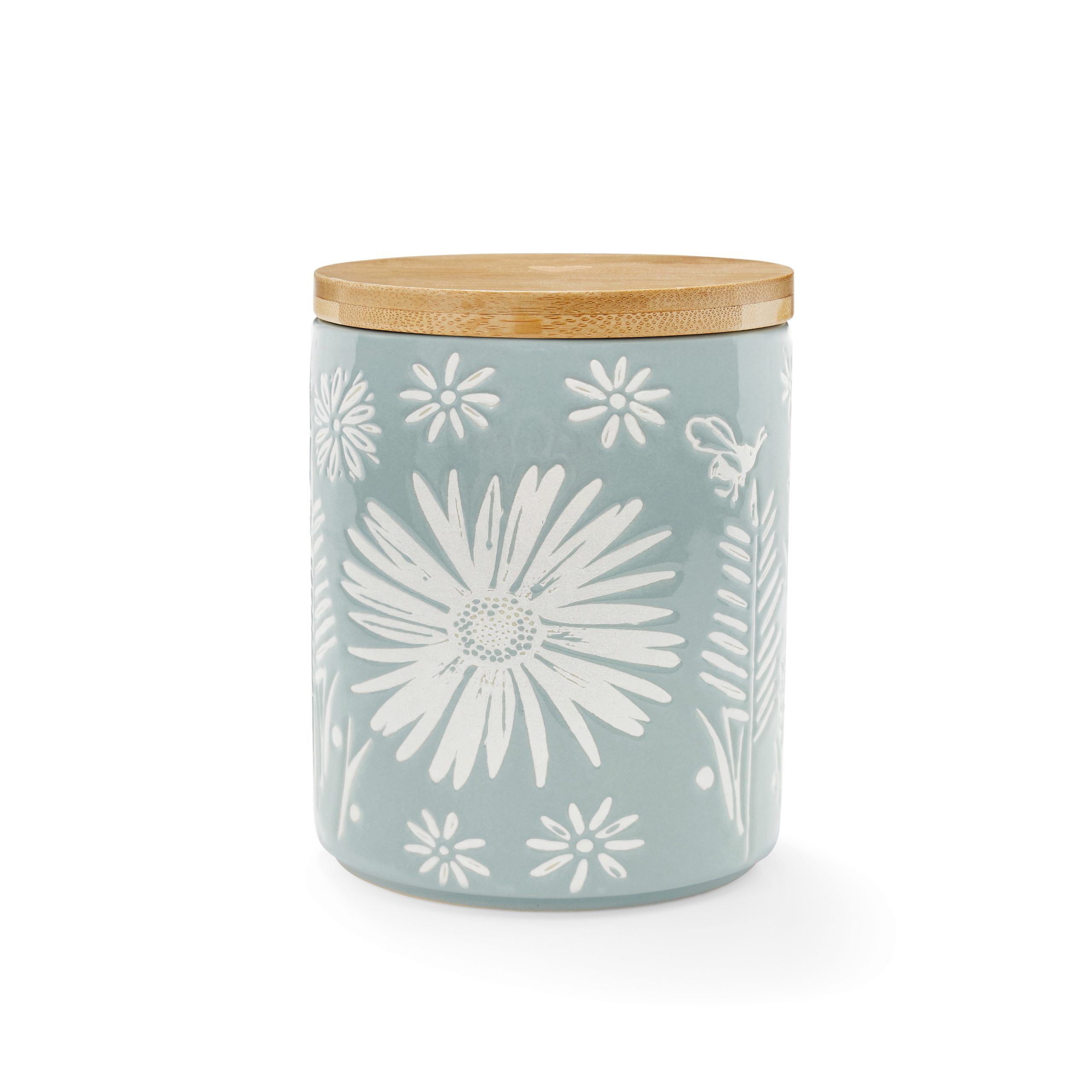Cooksmart Homestead Ceramic Canister - Grey-Blue 2379 1 Cooksmart Homestead Ceramic Canister, Grey Blue