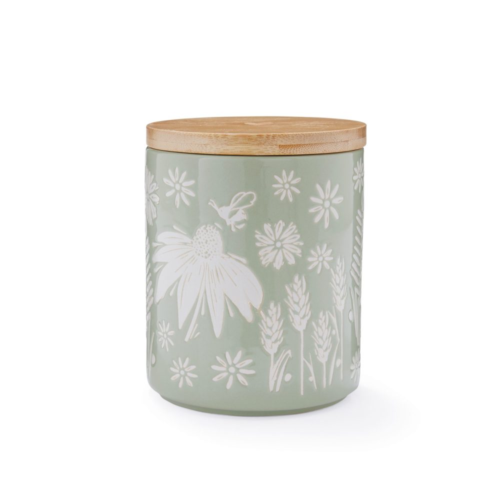 Cooksmart Homestead Ceramic Canister, Sage