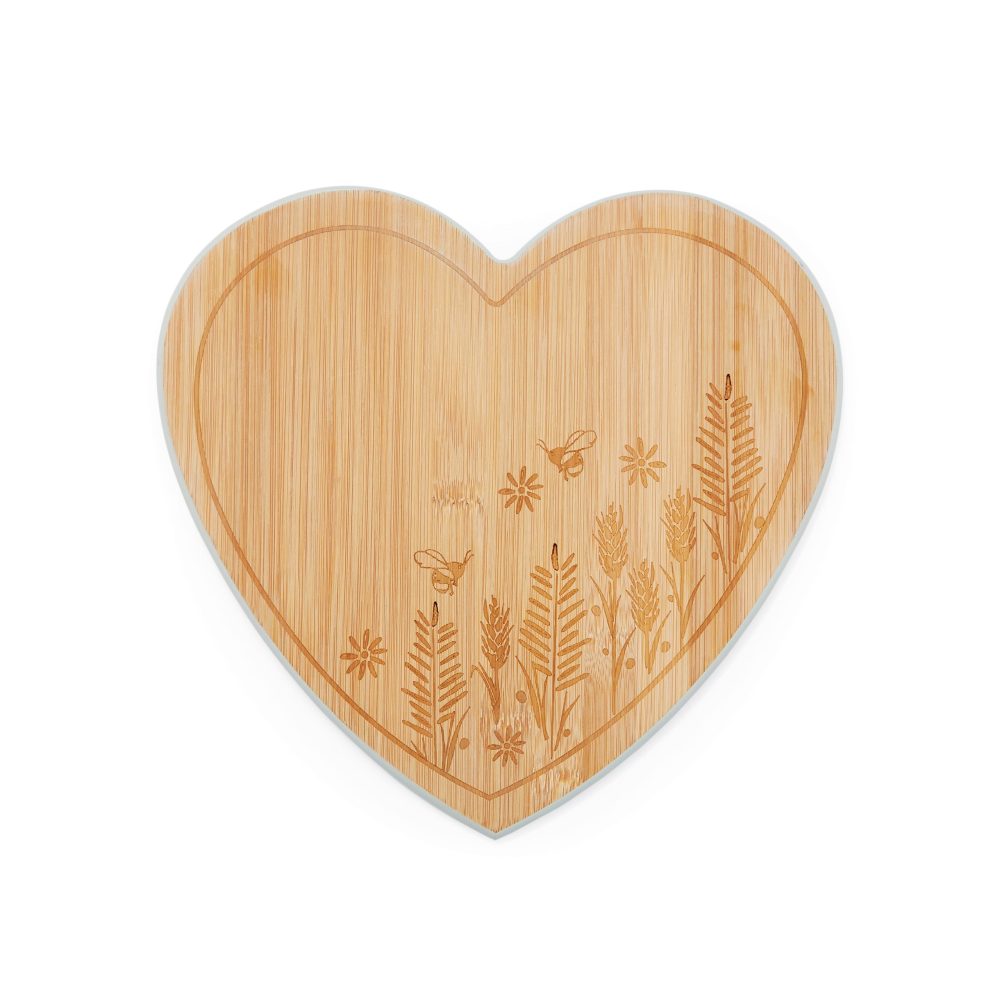 Cooksmart Homestead Bamboo Heart Shaped Board