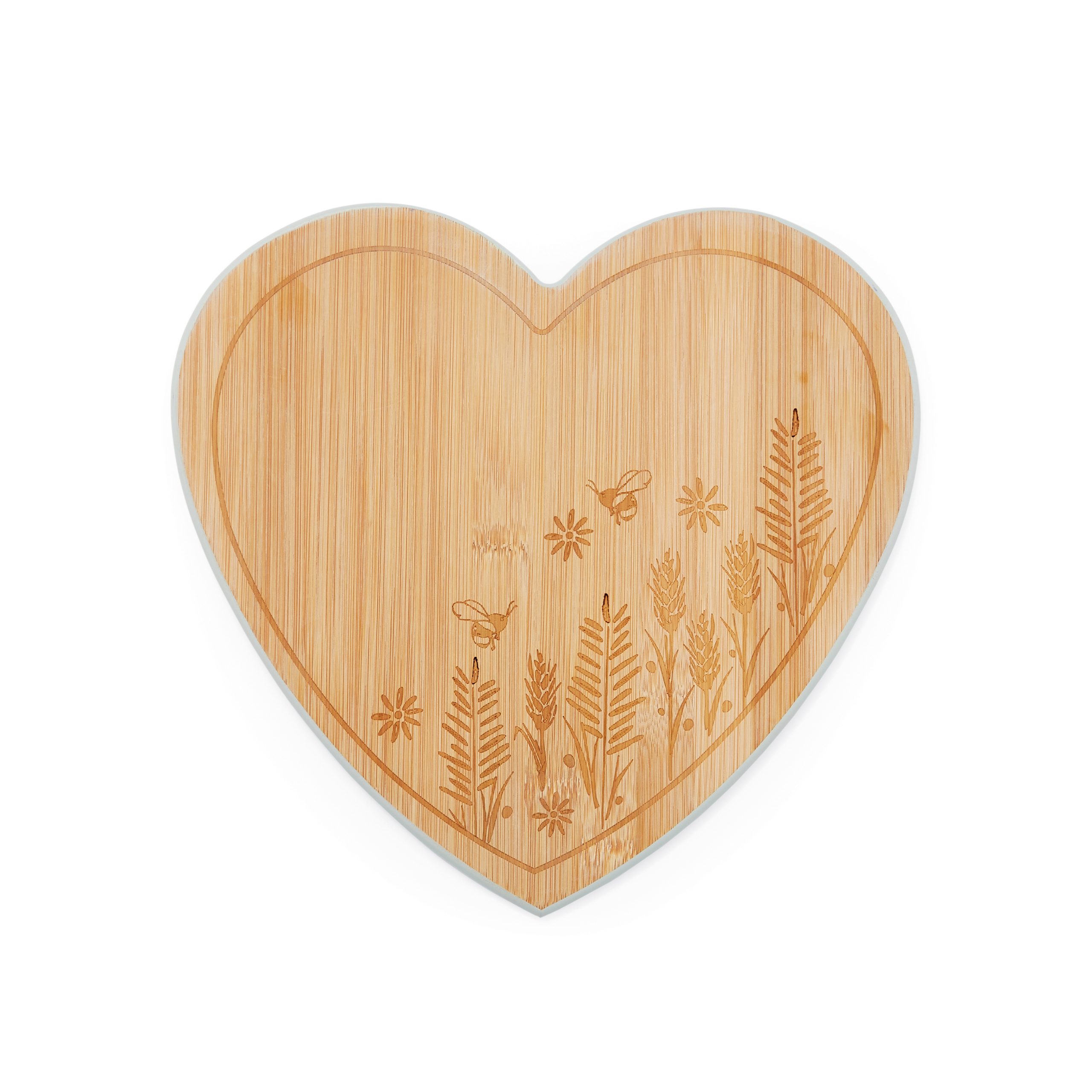 Cooksmart Homestead Bamboo Heart Shaped Board 2406 1 Cooksmart Homestead Bamboo Heart Shaped Board