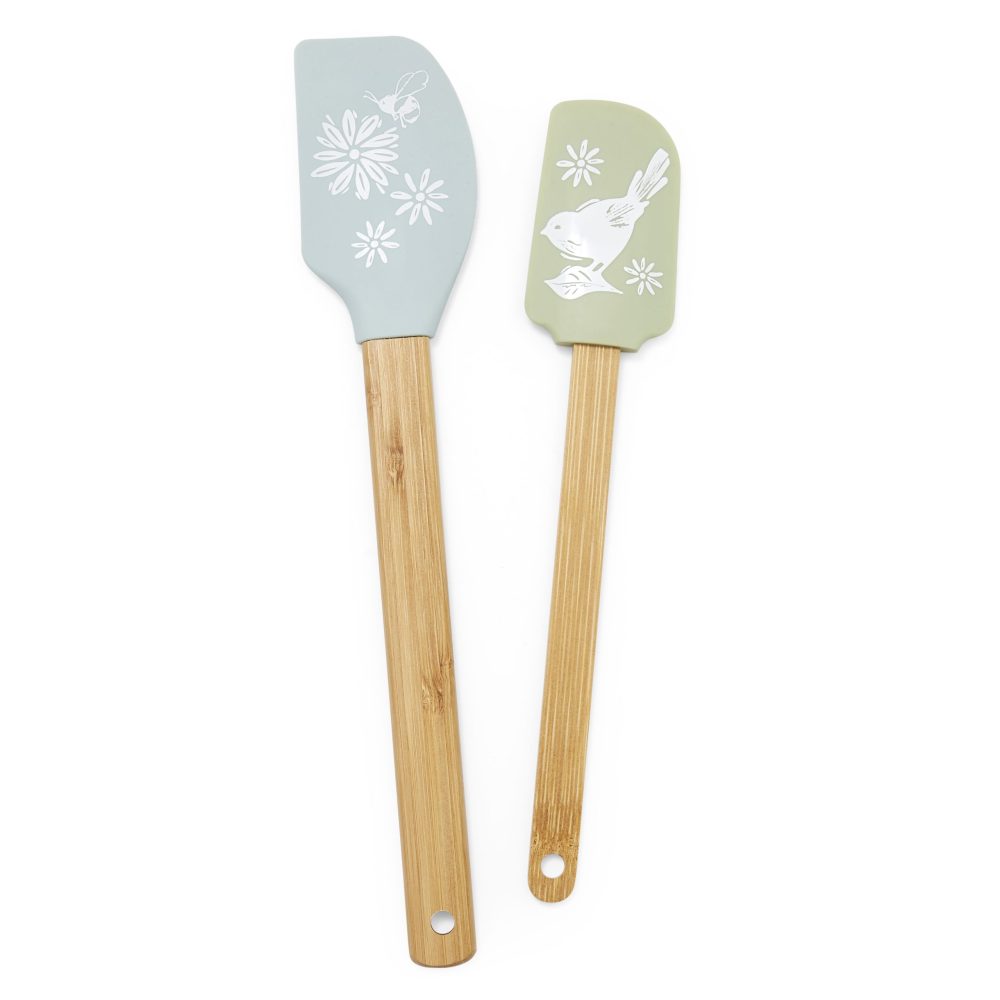 Cooksmart Homestead Set of 2 Bamboo Spatulas