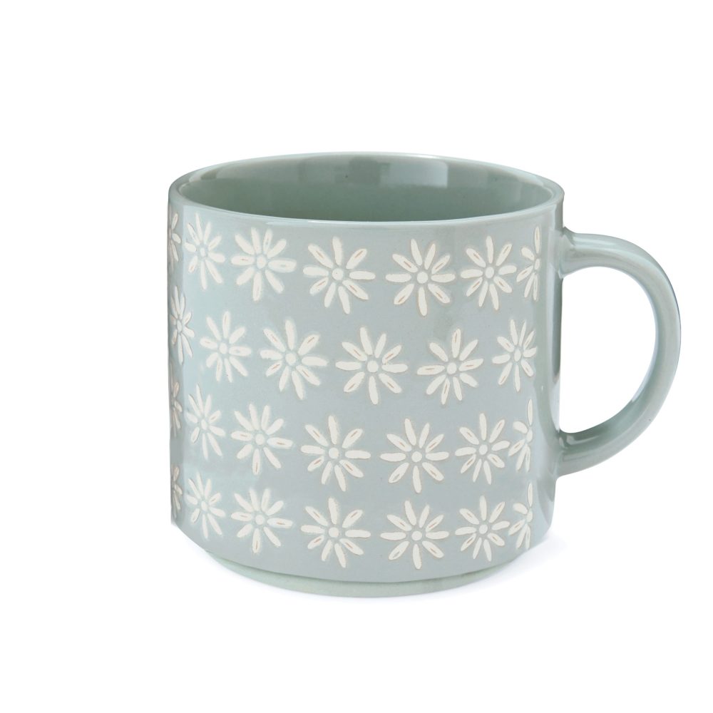 Cooksmart Homestead Stacking Mug, Grey Blue