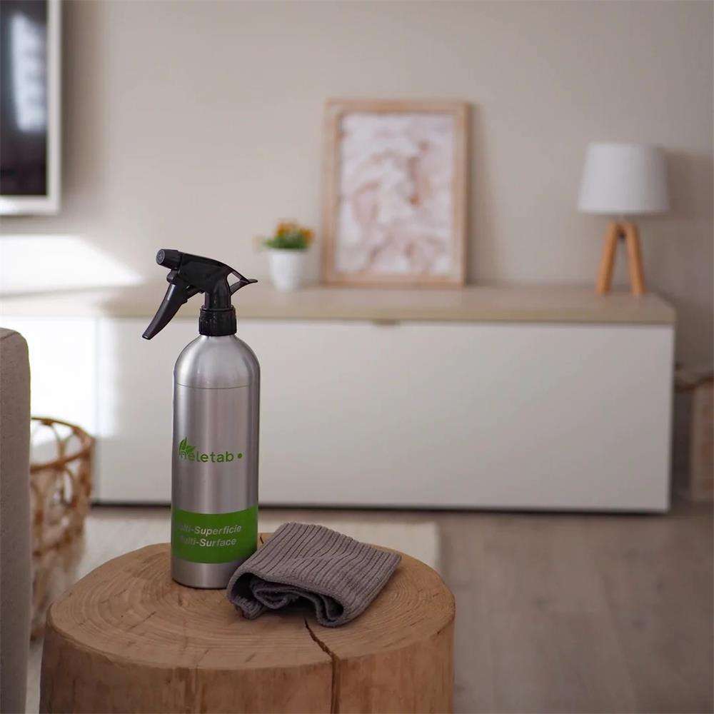 Neletab Multi-Surface Cleaner Starter Pack 10MS01EN – Reusable Aluminium Spray Bottle + Cleaning Tablet