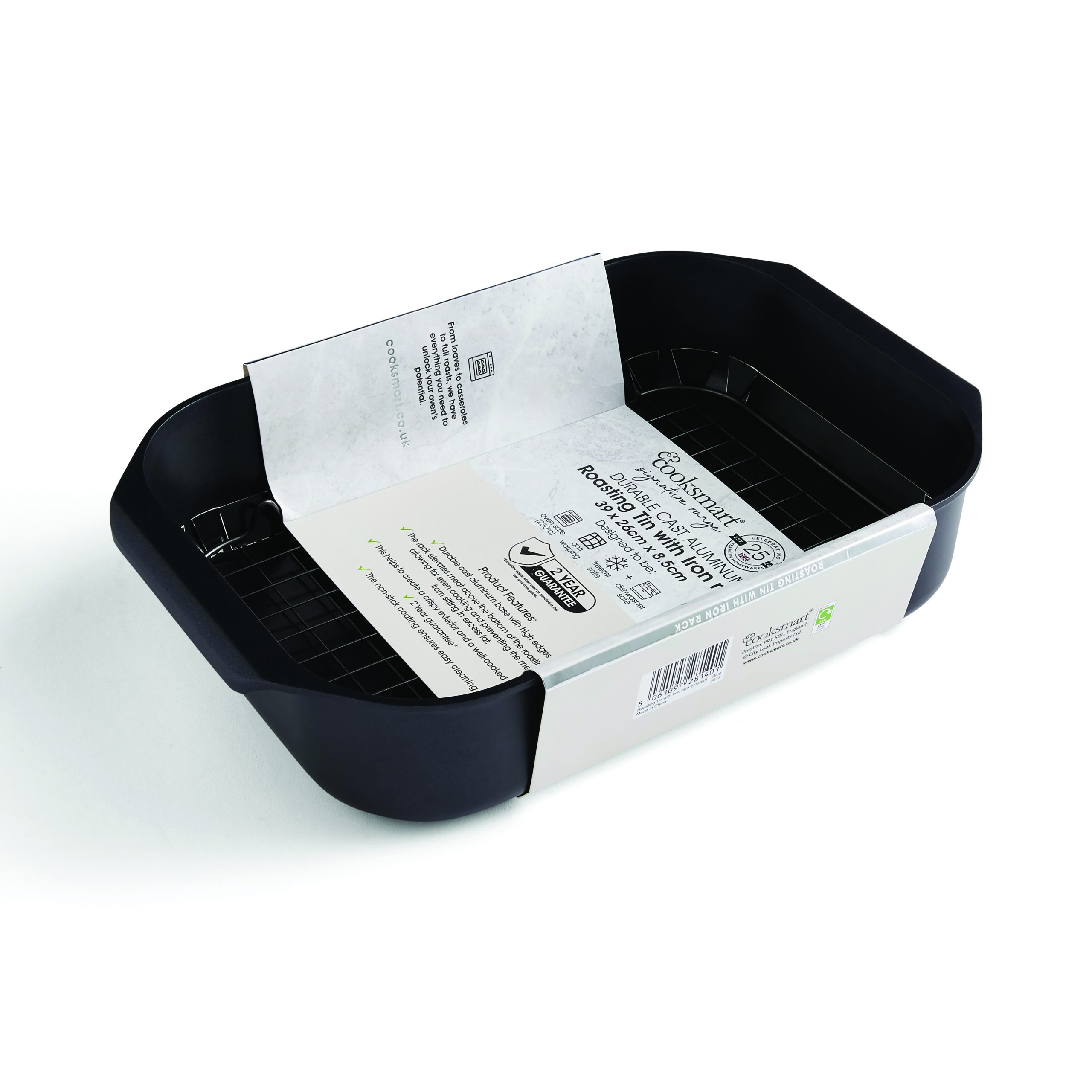Cooksmart Roasting Tin with Iron rack (coated) 39cm 3033 1 Cooksmart Roasting Tin 39cm with Iron Rack