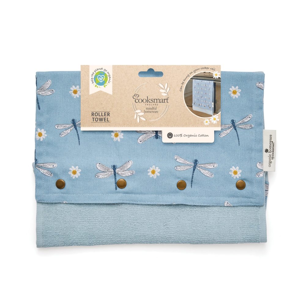 Cooksmart English Meadow Roller Towel, Organic Cotton