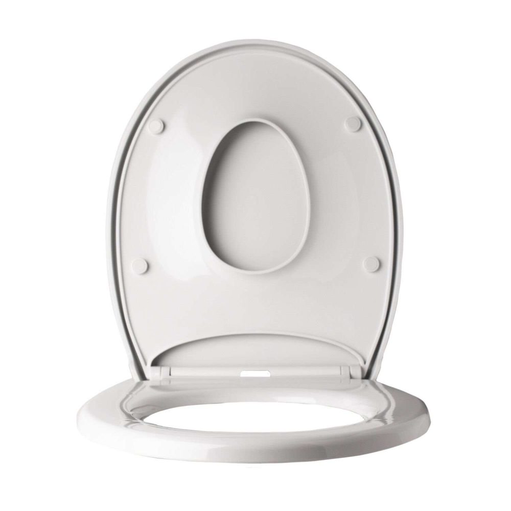 Sabichi Family Toilet Seat with Anti Bacterial Finish, White