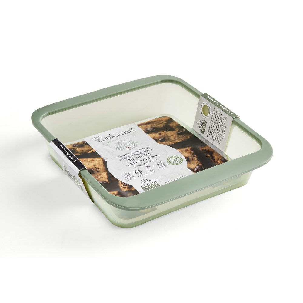 Cooksmart Smart Flex Square Tin, Green