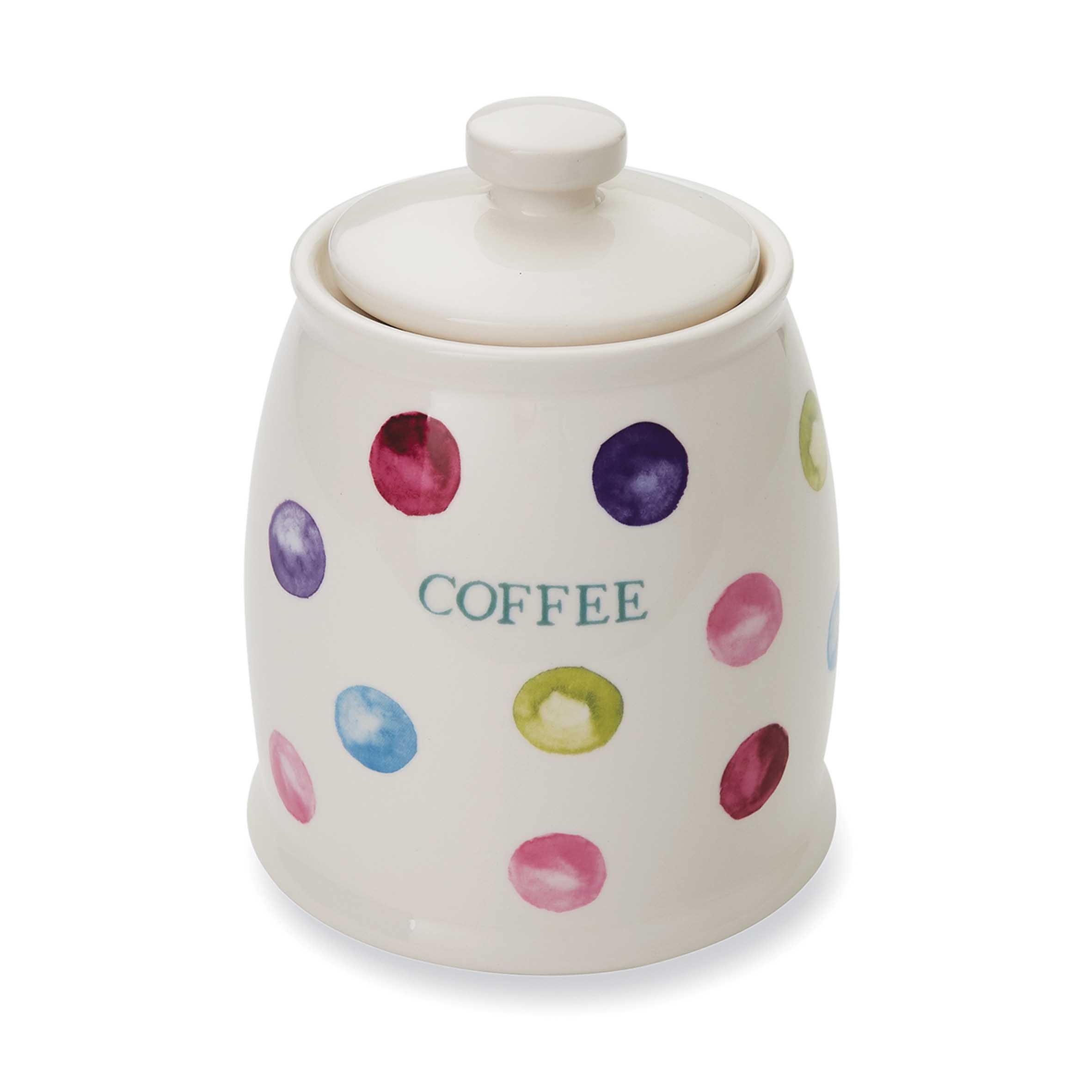 Cooksmart Spotty Dotty Ceramic Coffee Canister 1332 1 Cooksmart Spotty Dotty Ceramic Coffee Canister
