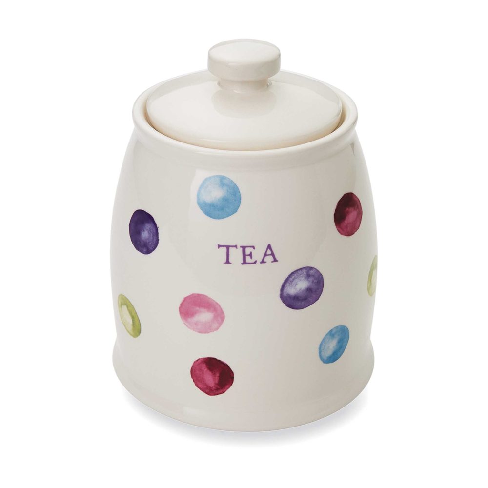 Cooksmart Spotty Dotty Ceramic Tea Canister