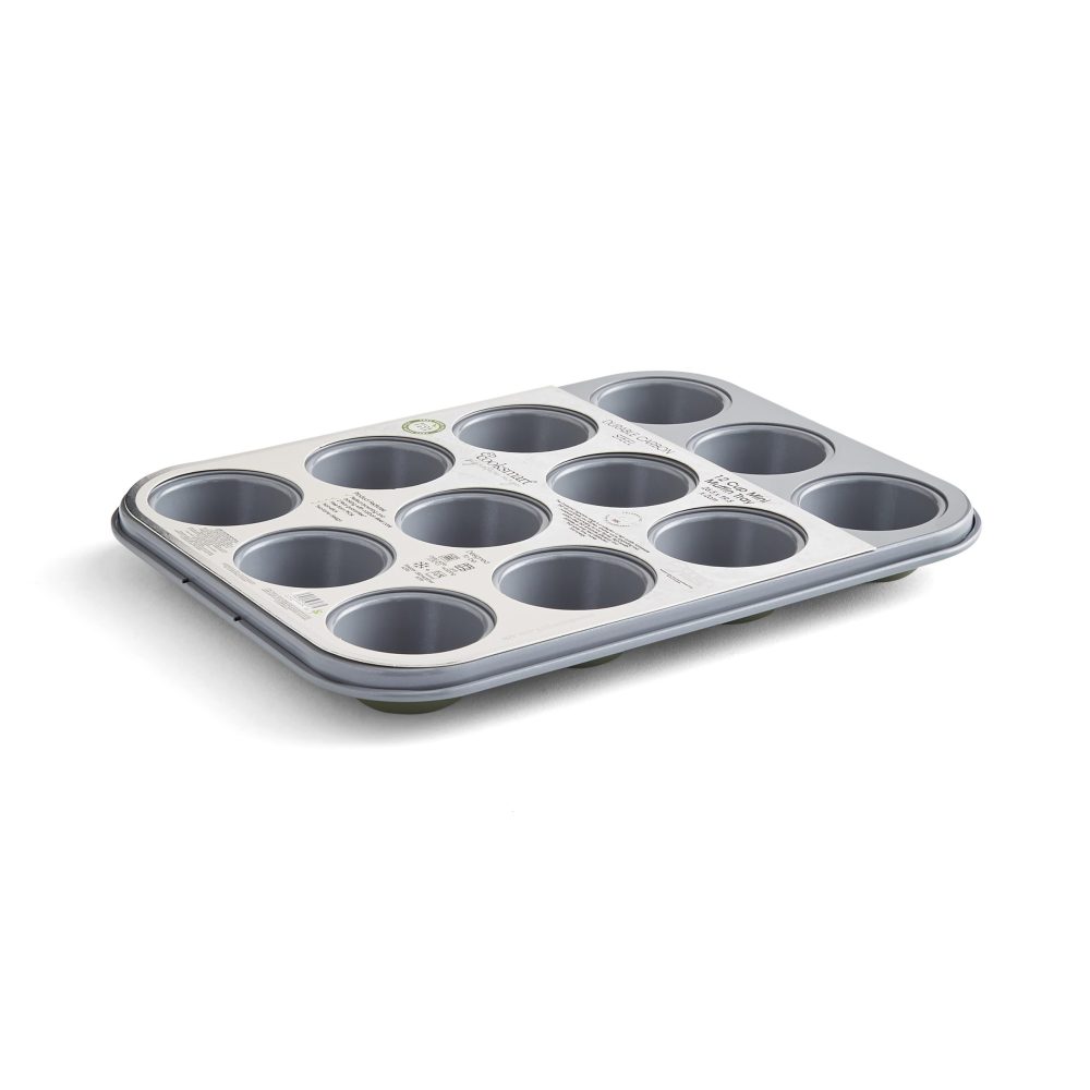 Cooksmart Two Tone 12 Cup Mini Muffin Tray, Green