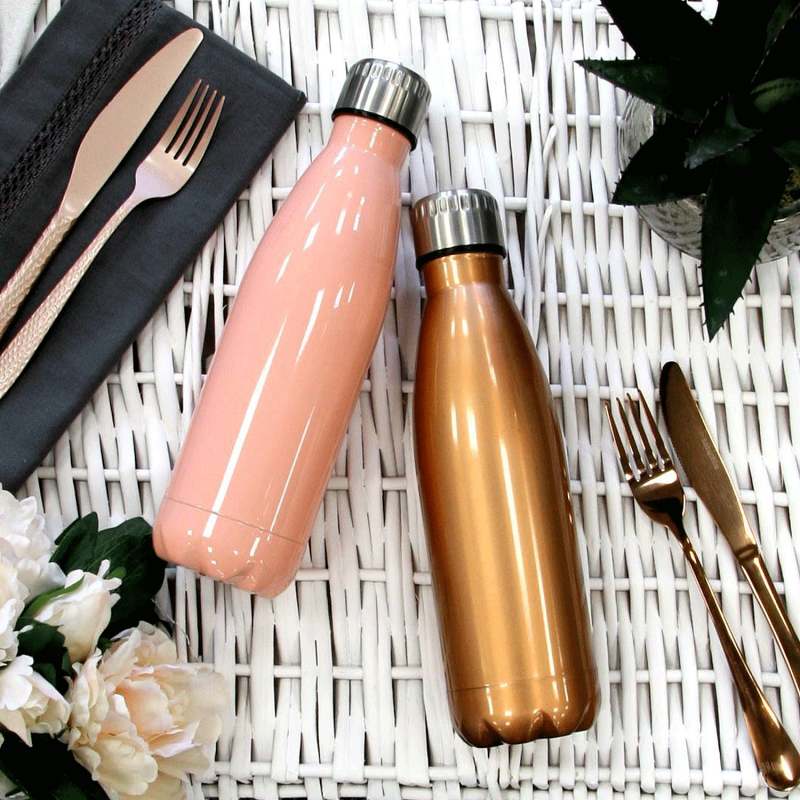 Sabichi 450ml Stainless Steel Drinks Bottle, Copper