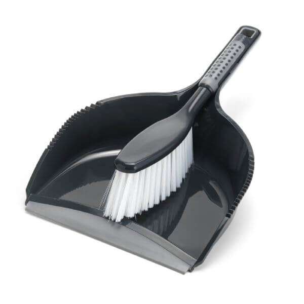Addis Comfigrip Dustpan and Brush, Metallic