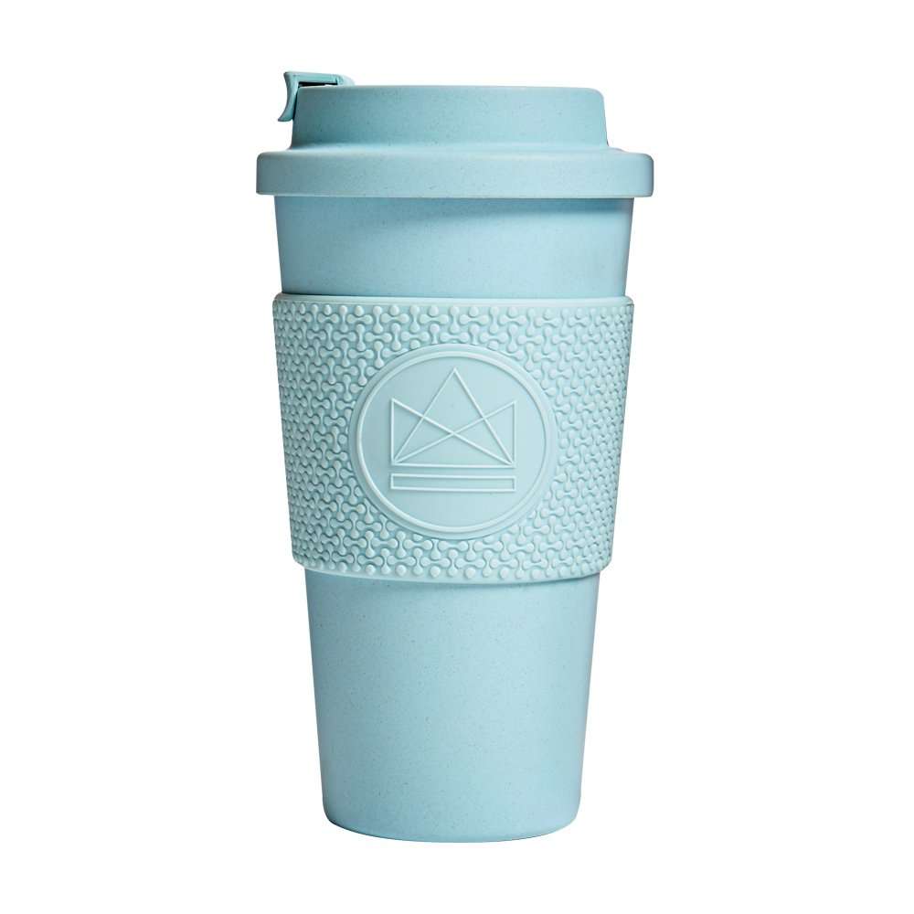 Neon Kactus Compostable Coffee Cup 16oz, Sea Breeze Blue Green